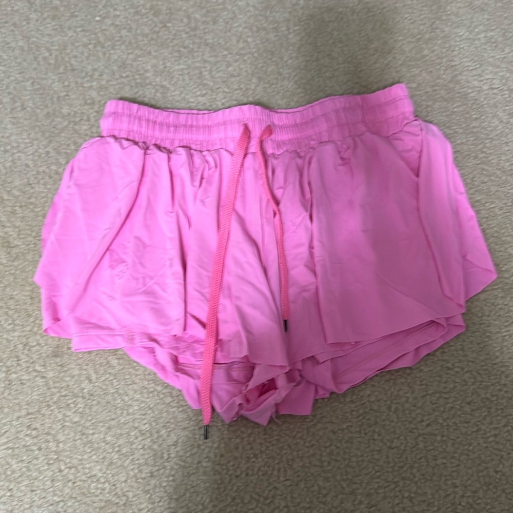 Pink athletic flowy shorts